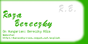 roza bereczky business card